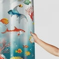 thumbnail image 3 of Orinice  Colorful Tropical Fish Shower Curtain  Ocean Fish Kids Decorative Bath Curtain Polyester Fabric Waterproof Bathroom Curtain with 12 Hooks 36x72, 3 of 7