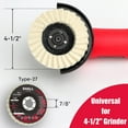 thumbnail image 5 of SHALL 6-Pack Felt Flap Disc Abrasives 4-1/2" x 7/8" Arbor, Wool Polishing Buffing Wheel Pad for Angle Grinder, 5 of 7