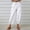 White, variant on Women's Cotton Linen Palazzo Pants Drawstring Elastic Waist Casual Wide Leg Lounge Trousers with Pockets