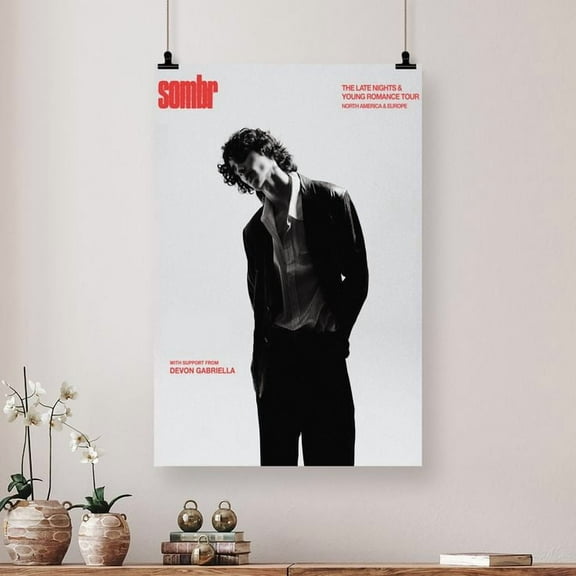 Sombr The Late Night Young Romance TOur 2025 Retro Style - Size 24''x36'' - Kiloa