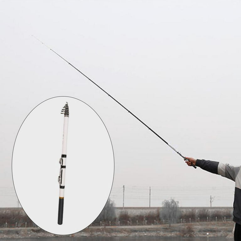 Heavy Duty Carbon Fiber Telescopic Fishing Rod Pole Sea Saltwater Freshwater