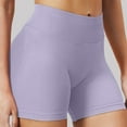 thumbnail image 4 of OSOLU Womens Workout Seamless Scrunch Lifting Shorts High Waist Gym Yoga Shorts Sports Soft Tummy Control Workout Athletic Gym Bottoms Light Purple XL, 4 of 5