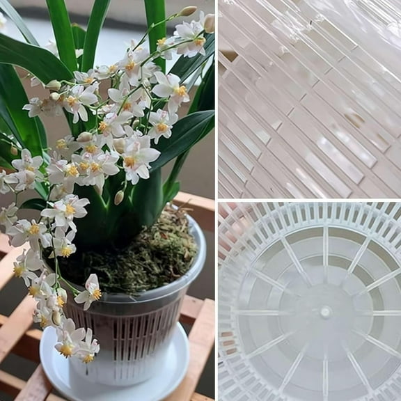 Easter Clearance Clearance sale Orchid Pot Clear Orchid Pots Orchid Pots With Holes Clear Orchid Pots For Repotting Plastic Mesh Pots Breathable Plant Pot For Root Visibility