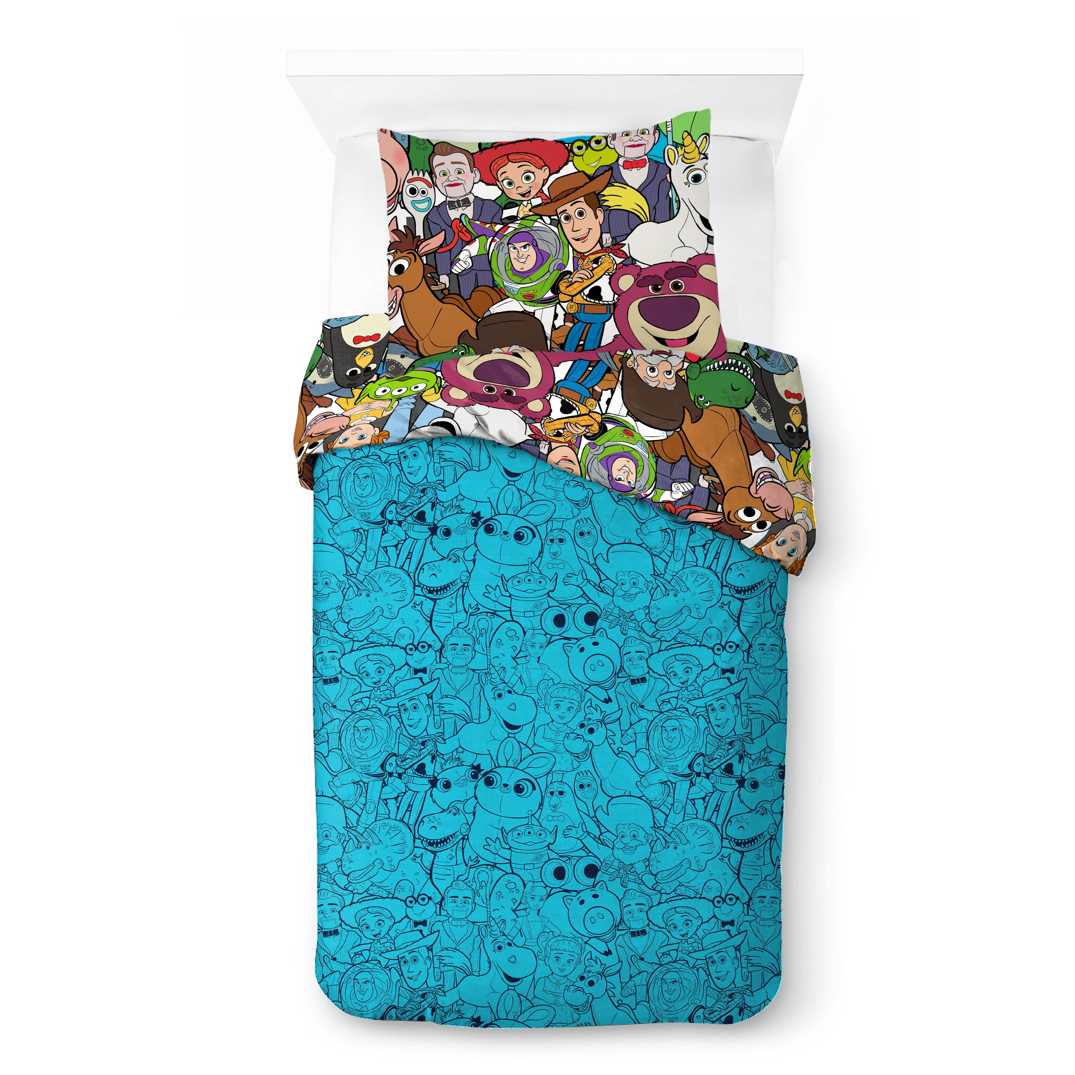 Disney Toy Story You've Got a Friend Reversible Comforter and Pillowcase Set, Twin/Full, Kids Bedding