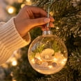 thumbnail image 3 of Battery Operated Beach Theme Christmas Ornament with Faux Seashells, 1 Pack, Clear and Silver, for Coastal Home Decor, Christmas Tree Decorations, 3 of 3