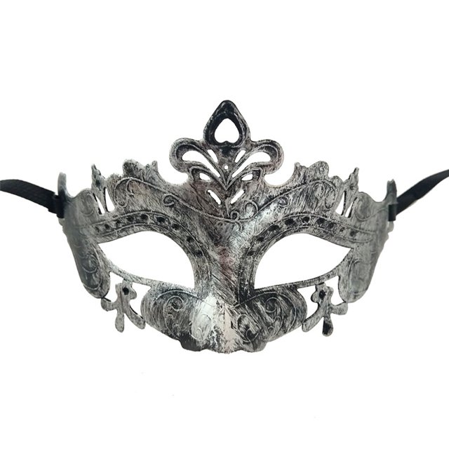 Qarigey Accesorios de media cara Disfraces de disfraces de carnaval antiguos Fiesta veneciana Actuación Escudo de cumpleaños Halloween Ropa, zapatos y accesorios Miscelánea plata antigua Qarigey AP010204-01B