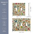 thumbnail image 2 of Yayeee Toggle Light Switch Wall Plate 2-Gang 4.56"x4.48" Decorative Outlet Cover, Beige Cartoon Animals, 2 of 7