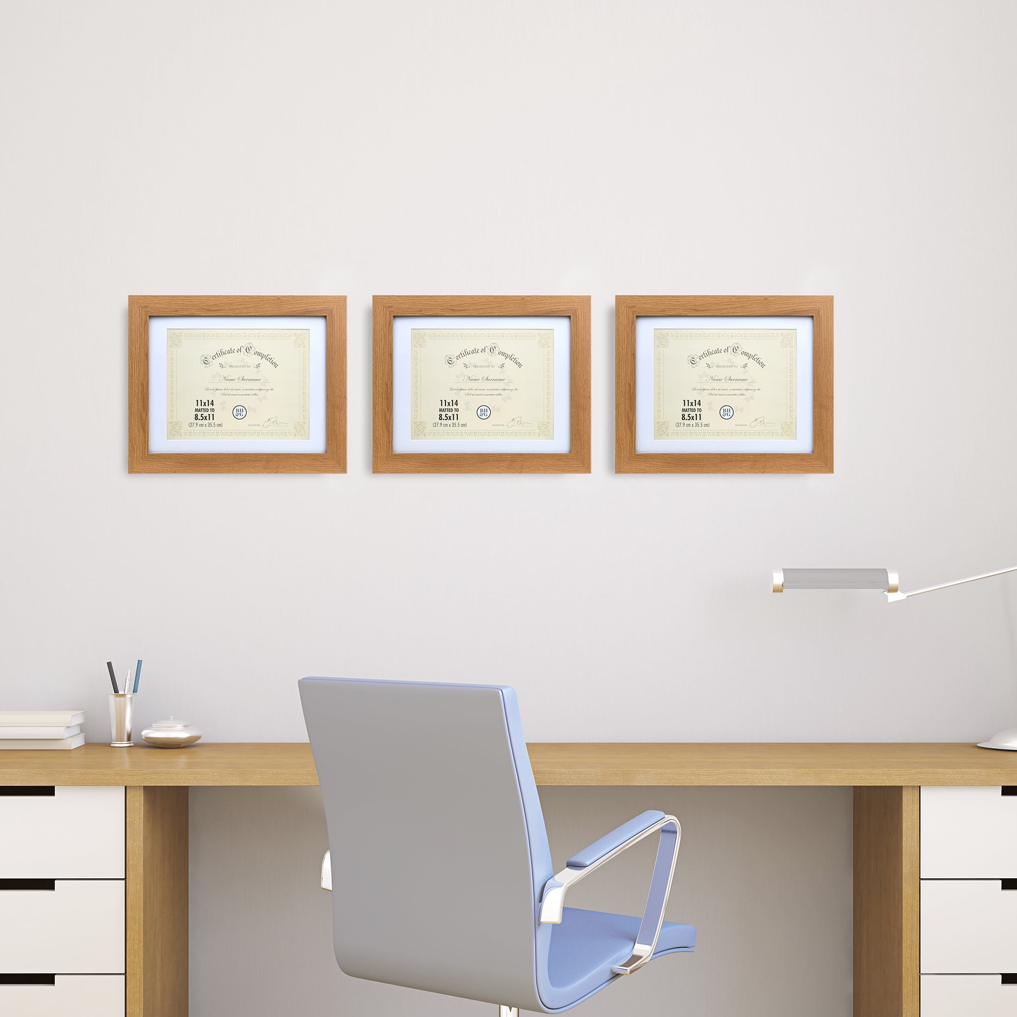 (4 pack) Better Homes & Gardens – 8.5x11 Picture Frame – Wood Document Frame Wall Photo Frame