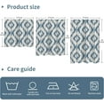 thumbnail image 5 of Blue White Geometric Curtains 27 Inches Wide 24 Inches Length 2 Panels Modern Minimalist Rod Pocket Window Curtain Vintage Aesthetic Printed Curtains for Kitchen Bathroom, 5 of 6