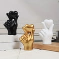 thumbnail image 2 of Sunjoy Tech Resin Statue Love Heart Gesture Figurine Holding Heart Hand Sculpture Home Office Wedding Party Desktop Decoration Ornament 1Pc, 2 of 5