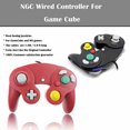 thumbnail image 2 of Wired Gamecube Controllers for Nintendo Wii Game Cube Switch Console 2 pcs, 2 of 6