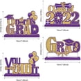 thumbnail image 2 of 4 Pieces 2022 Graduation Party Decorations Wooden Class of Grad Congratulate Graduation Table Toppers for High School Co, 2 of 7