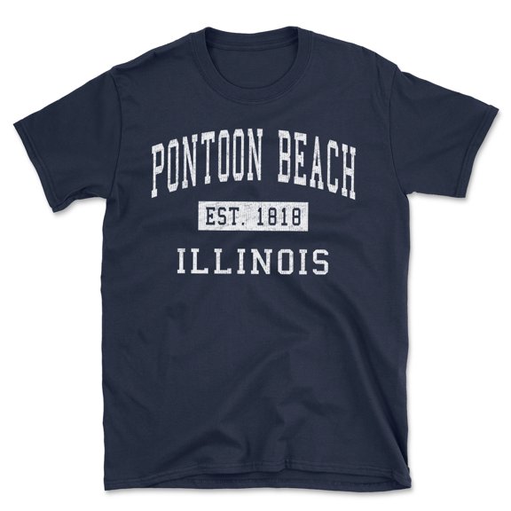 Pontoon Beach Illinois Classic Established Men's Cotton T-Shirt