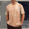 thumbnail image 2 of Men's Crew Neck T Shirts Vintage Trendy Tie Dye Print Short Sleeve Tops Lightweight Summer Beach Casual Workout Tees Z004-Orange 4XL, 2 of 5