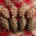 thumbnail image 5 of Christmas Pinecone Ornaments, 8 Pack Painted Plastic Hanging Pendants, Boxed Tree Decor, for Holiday Party, Xmas Tree Decor, 5 of 7