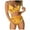 Yellow, variant on BONIXOOM One Piece Swimsuit Women Underwire Elastic Printed Two-Piece Sets High Cut Summer Swimwears on Clearance Multicolor Size 8