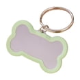 thumbnail image 1 of Outdor Stainless Steel Engraved Glitter Bone Shape ID Double Custom Text Lightweight Cat Name, 1 of 4