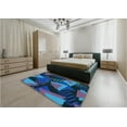 thumbnail image 4 of Ahgly Company Indoor Rectangle Patterned Blue Dress Blue Area Rugs, 6' x 9', 4 of 6