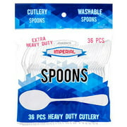 Imperial Plastic Spoon Clear 3 Ct Extra Heavy Duty