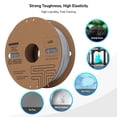 thumbnail image 3 of 1.75mm Filament Bundle, 1kg Spool High Fluidity Grey PLA Filament  for Ender 3 Ender 5, 3 of 7