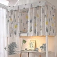 thumbnail image 3 of Printed Dormitory Bed Curtain With Rope & Clasp College Single Bed Shade Cloth For 4/4.5 Inch, 3 of 5
