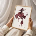 thumbnail image 5 of Red Wine Cowgirl Print | Modern Western Wall Art | Burgundy Editorial Style Pain, Matte Canvas Stretched, Posters for Room Bedroom Living Room Bathroom Wall Decor, Posters & Art Prints, Gift., 5 of 7