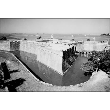 24"x36" Gallery Poster, Aerial view of Castillo De San Marcos