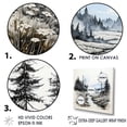thumbnail image 3 of Designart "Winter Blossoms In Wildlife Haven I" Landscape Mountains Winter Floater Framed Wall Art Living Room, 3 of 5