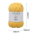 thumbnail image 3 of WNFJR 4 Pcs Crochet Yarn, Soft Yarn for Crocheting, Fluffy Yarn for Crochet Hand Knitting Christmas Gifts(Yellow), 3 of 4