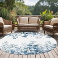 thumbnail image 4 of Round Rug 6Ft Washable Non-Slip, Blue Eucalyptus Leaves Circle Area Rugs for Living Room Bedroom, Watercolor Spring Summer Botanical Indoor Floor Mats Carpet Runner for Home Decor Aesthetic, 4 of 8