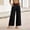 #Black, variant on DPTALR Women's Solid Color Elastic Waist Casual Straight Leg Pants with Pockets,Army Green,Women's Plus SizeL,Young Women's Pants