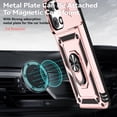 thumbnail image 6 of Hoibon for Motorola Moto G 5G 2025/Moto G 5G 2026/Moto G Play 2026 Phone Case Built in Slide Camera Lens Cover+Finger Ring Holder Kickstand Shockproof Full Body Protective Case - Rose Gold, 6 of 8