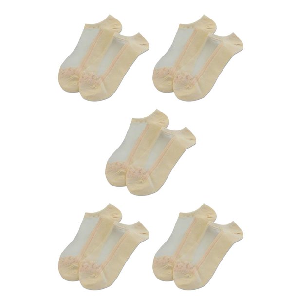 Minnieouse Calcetines cortos para mujer, calcetín de seda de cristal de encaje, calcetines invisibles transparentes ultrafinos, calcetines de corte bajo Type7 NO7 Minnieouse CBP004647