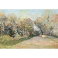 thumbnail image 2 of Alfred Wahlberg 14x11 Gold Ornate Wood Frame and Double Matted Museum Art Print Titled - Landscape Near Antibes. Study, 2 of 4