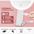 thumbnail image 4 of Lighted Makeup Mirror, 30X Magnifying Mirror with Light and Adjustable Brightness, Hanging and Handheld Mirror with Handle, Portable Travel Makeup Mirror with Lights, Vanity Mirror for Women, 4 of 7