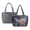 Black - Hummingbird Hibiscus, variant on Hummingbird Print Tote Bag Large Reversible Quilted Shoulder Bag Trendy Women's Bag for Daily Commute Gym Travel Holiday, Gray