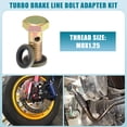 thumbnail image 2 of Unique Bargains 2 Set Car Oil Cooler Screw Ball Head Adapter Turbo Brake Line Bolt Adapter M8x1.25 with Washers, 2 of 7