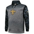 thumbnail image 2 of Men's Fanatics Heather Charcoal New Orleans Saints Big & Tall Camo Pullover Hoodie, 2 of 3