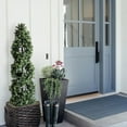 White Fruit Artificial Boxwood Topiary Plant Topiary Tree 35inch Fake