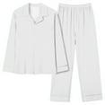 thumbnail image 1 of FAIWAD Ensemble de Pyjama pour Femmes Chemises à Manches Longues à Col à Revers avec Pantalons Longs Ensemble de Nuit Doux avec Poches, 1 of 4