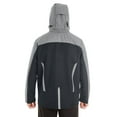 thumbnail image 3 of North End NE700 Hardshell Coat Men's Embark Interactive Colorblock Shell with Reflective Printed Panels, M, BLK/ GRP/ GRP, 3 of 3