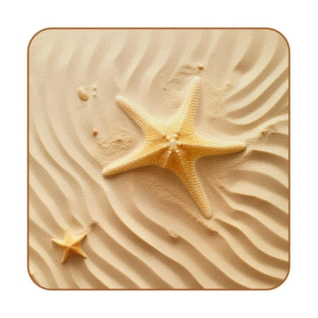 

Coasters for Drinks Coasters for Coffee Table Drink Coasters 6-Pc Sand Starfish Beach