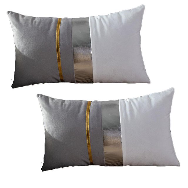 30*50cm Funda De Almohada Bronceadora Para El Hogar De 2 Piezas: Terciopelo Suave Y Cálido Amarillo 30 * 50 Cm