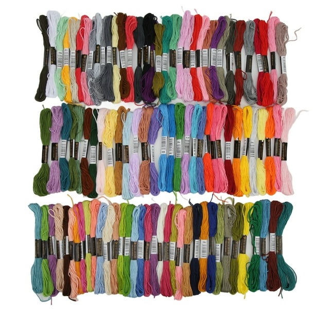 Hilo de bordar, 100 Uds., hilo de bordar brillante, hilo para bordar a mano, hilo para pulsera, rendimiento lleno de energía Jadeshay A