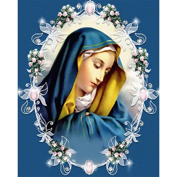 Cuadros Decorativos Bordado completo estampado Nuestra Señora DIY 11CT Kit de punto de cruz de hilo de algodón ecológico Ehuebsd Nuevos Originales