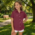 thumbnail image 2 of shoper Toddler Girl Shirts Crew Neck Short Sleeve Children's Fashion Pullover Tops Baby Girl Summer Clothes, 2 of 6