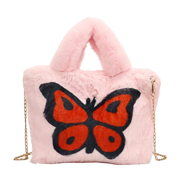 Bolso Esponjoso Felpa Gran Capacidad Btafrte para Mujer Con Asa Y Cerrojo Invierno