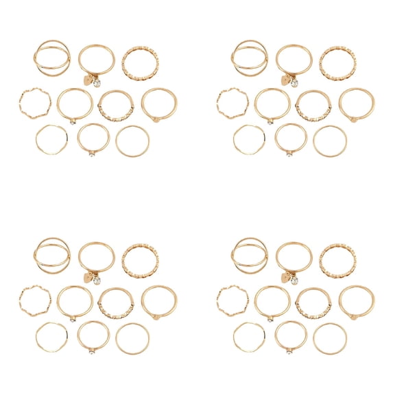New Gold Rings Set For Women Vintage Geometric Finger Rings Women's Trendy Jewelry