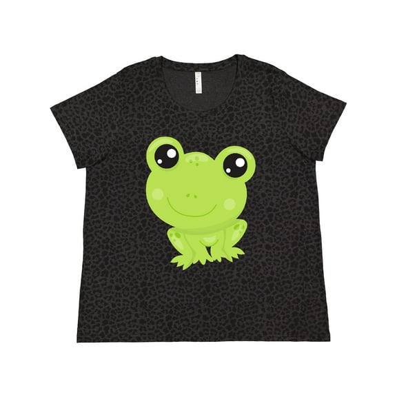 Inktastic Cute Frog, Little Frog, Baby Frog, Green Frog Women's Plus Size T-Shirt