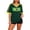 Dark Green, variant on Y2K Aesthetic Soccer Jersey Tee for Women V-Neck Short Sleeve, Retro Football Fan Streetwear, Trendy Sporty Shirt for Game Day Party Casual Summer Outfit (Army Green, XXL)